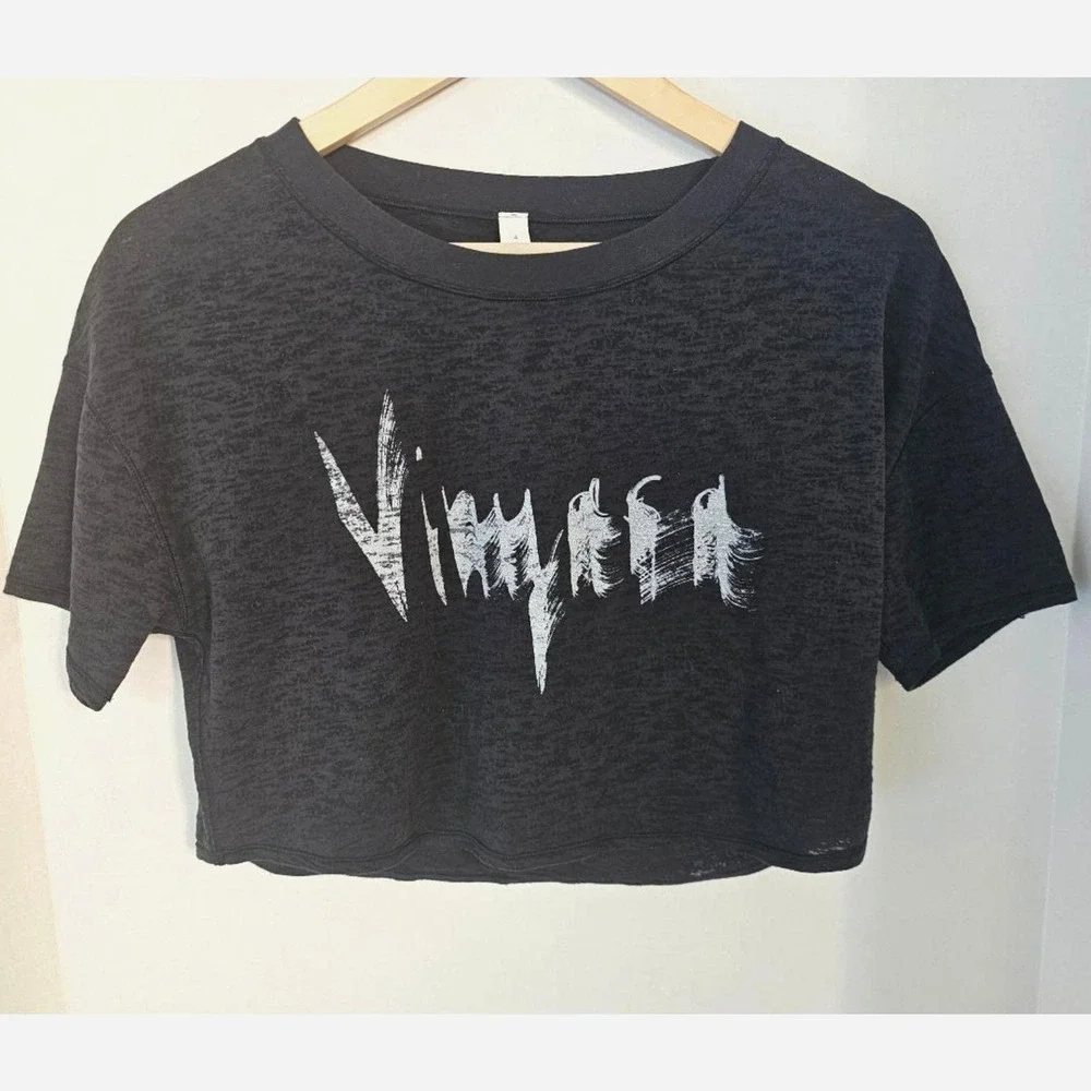Lululemon Tee Lightest Cropped Expression Vinyasa Women 4 Sheer Yoga Shirt Black